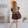 young girls plaid pater pan collar dress